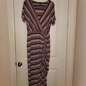 Lane Bryant,  14/16 Striped Dress, pink/ blue/ brown